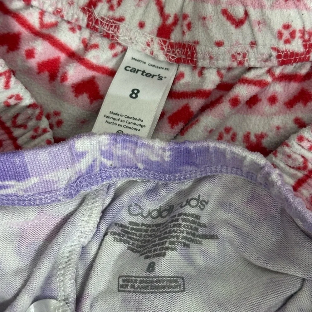 Carter’s Girls‎ Kids Pajama Comfy Winter Bottom pants Christmas size 8